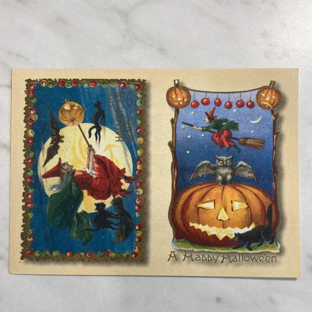 A.T.C. Fall Collection Halloween Art Papers Trading Cards 6 Pieces